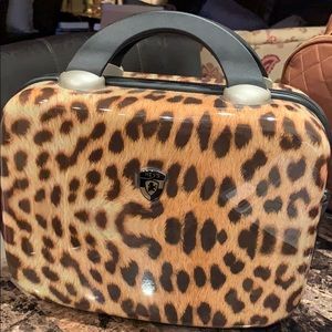 Heys hardwire animal print makeup travel bag.